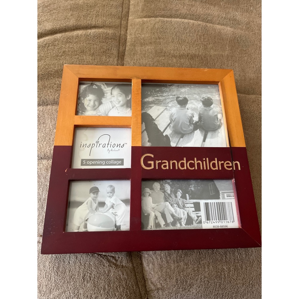 Inspirations by Heirloom Grandchildren 5 Opening Wood Collage Picture Frame 8x8
